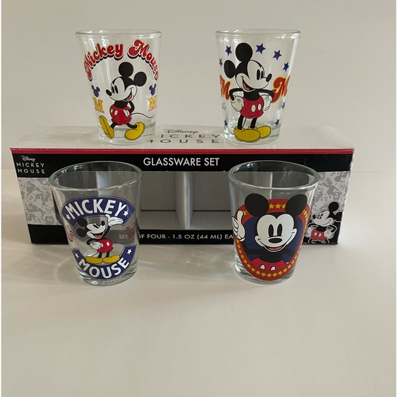 DISNEY MICKEY MOUSE GLASSWARE SET NWT - Picture 1 of 6